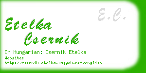 etelka csernik business card